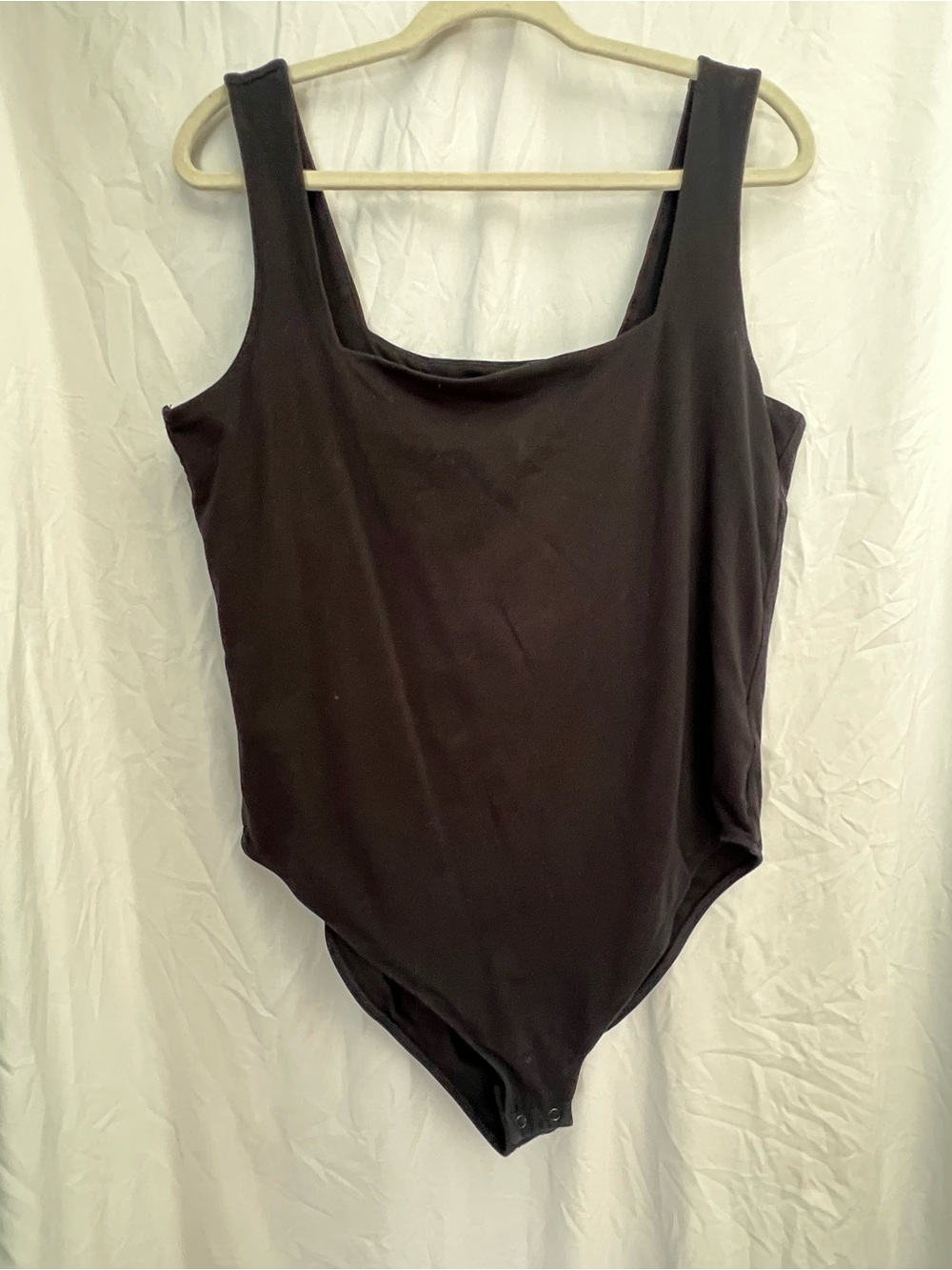 Old Navy 2X Classic Black Square Neck Bodysuit